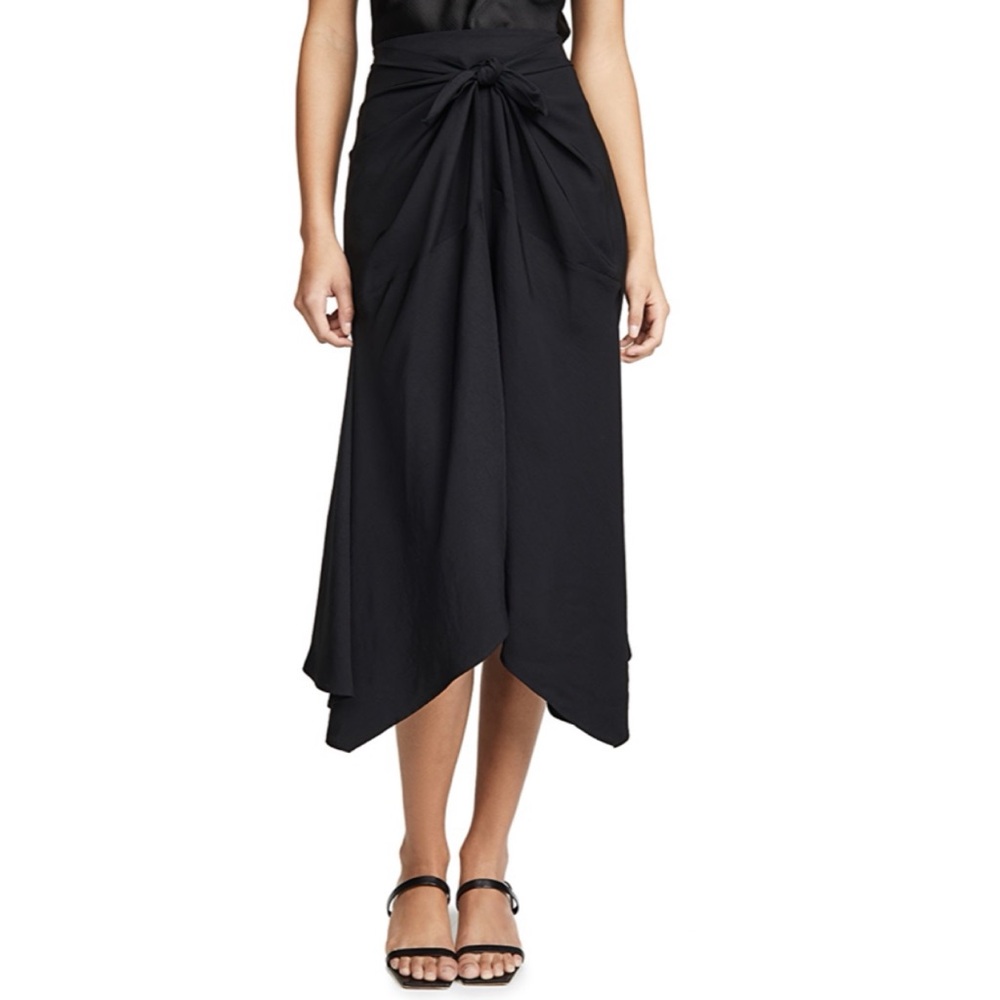 NWT Vince Tie Front Asymmetrical MIDI Skirt Size 6